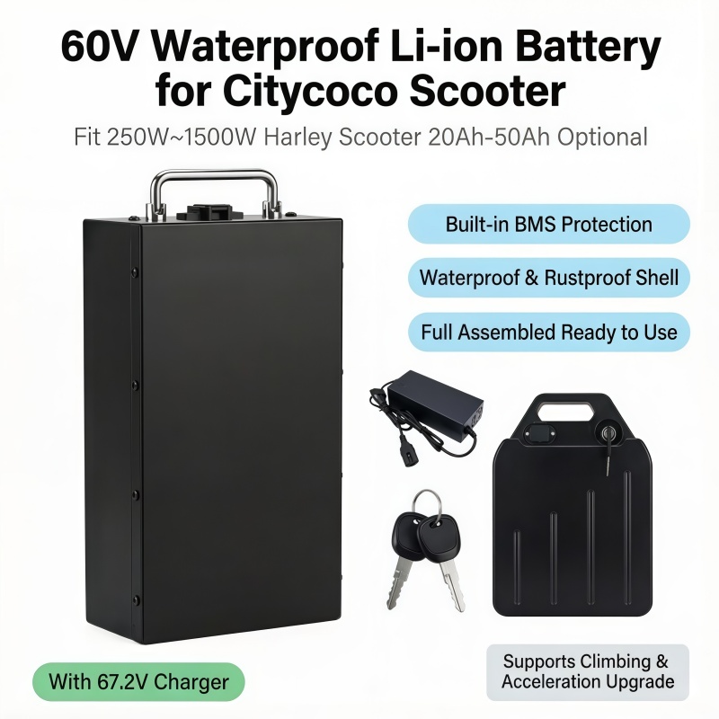 60V 50Ah Electric Scooter Battery - Быстросъемная литиевая батарея 60В, стабильная мощность,