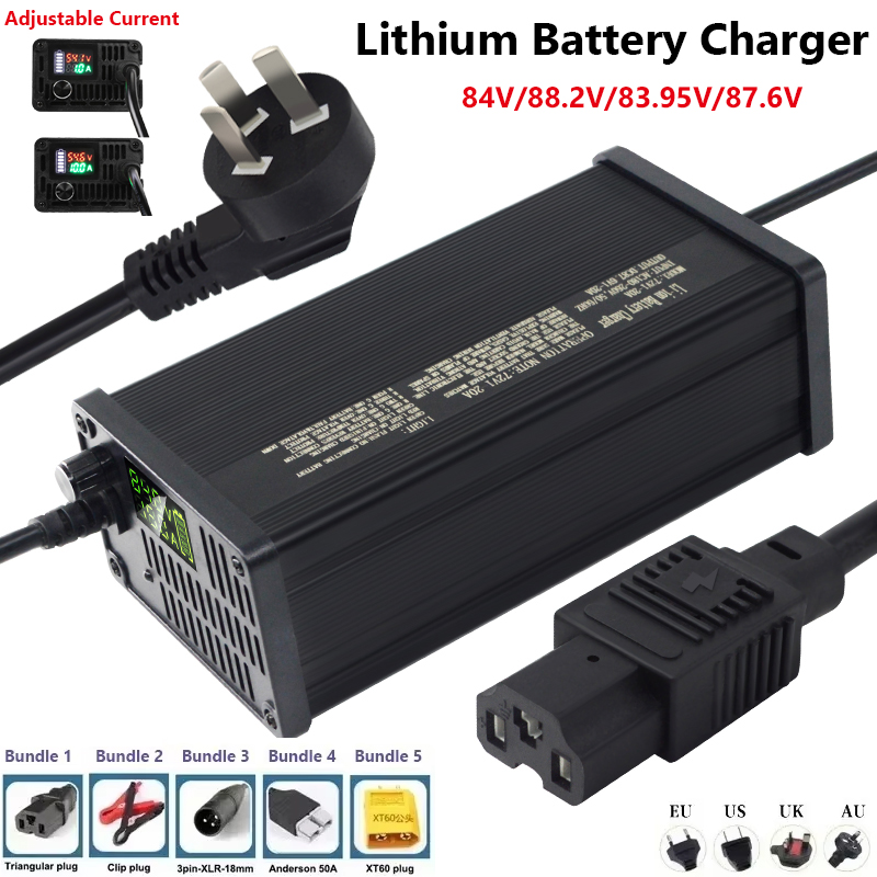 72V 15A Fast Charger - Регулируемое зарядное устройство для литиевой батареи