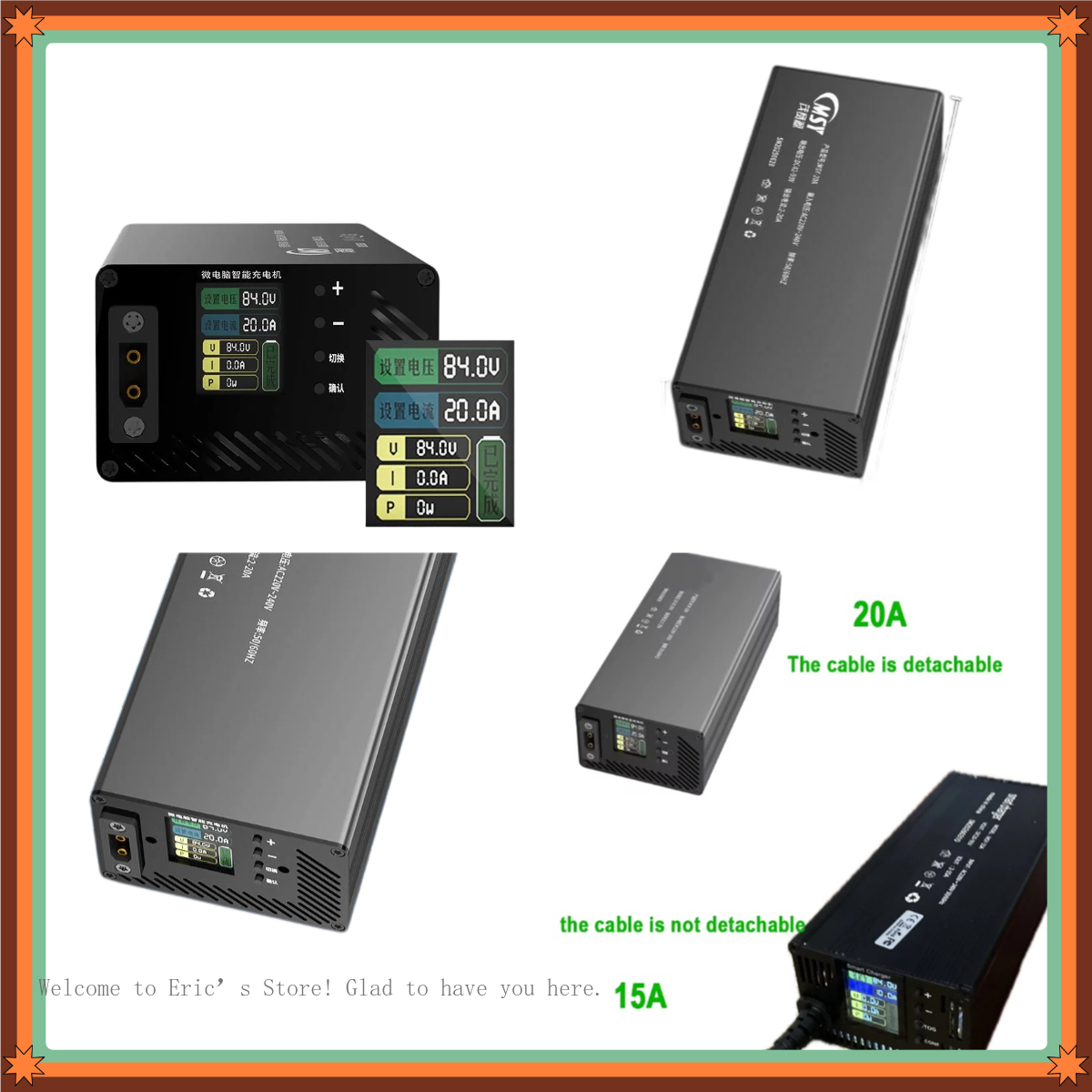 84V 20A Smart Charger - Регулируемое зарядное устройство 10-93В 2-30А для