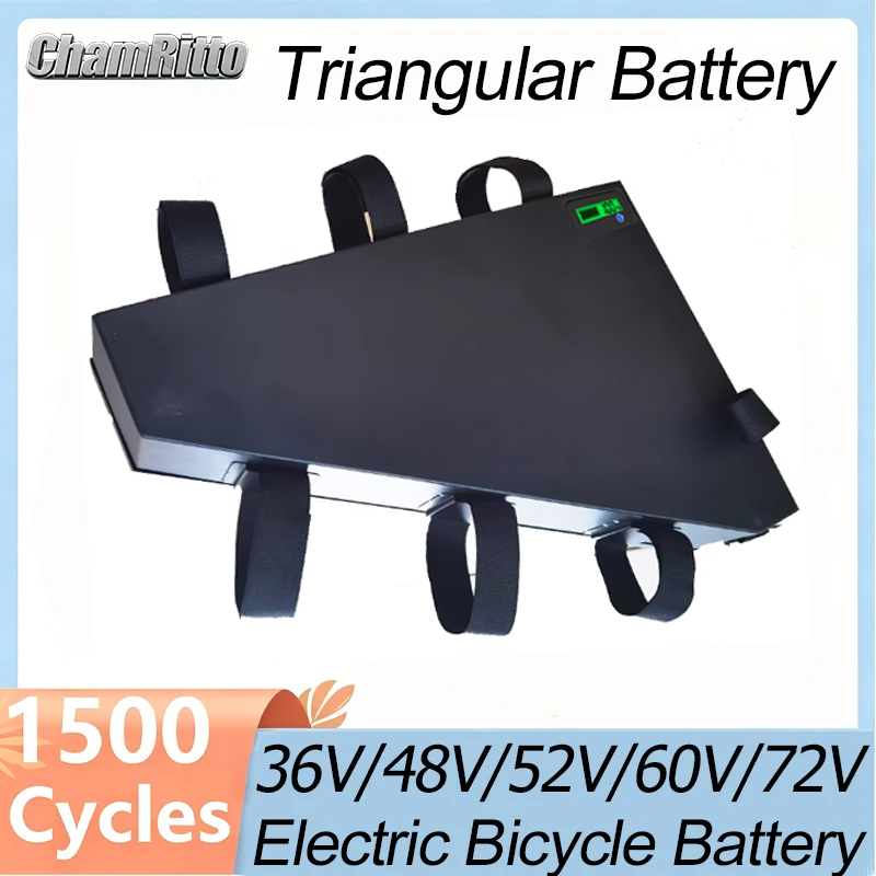 72V 50Ah 21700 Lithium Battery - Электровелосипед 60В/72В 3000Вт, треугольная батарея 36В/48В/52В