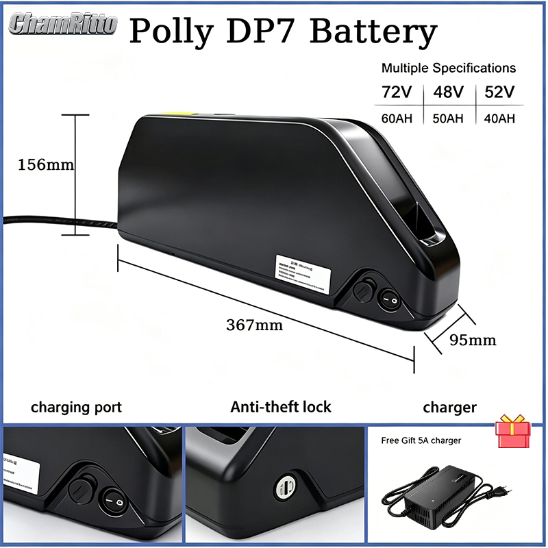 Аккумулятор для электровелосип – обзор и цена 72V 50Ah 21700 Lithium Battery