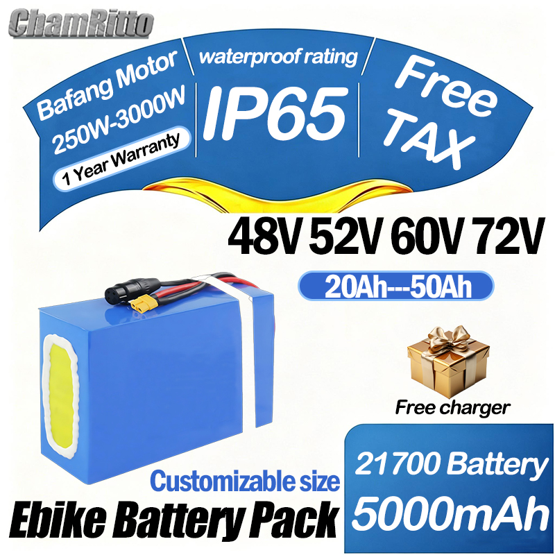 Аккумулятор для электровелосип – обзор и цена 72V 50Ah 21700 Lithium Battery
