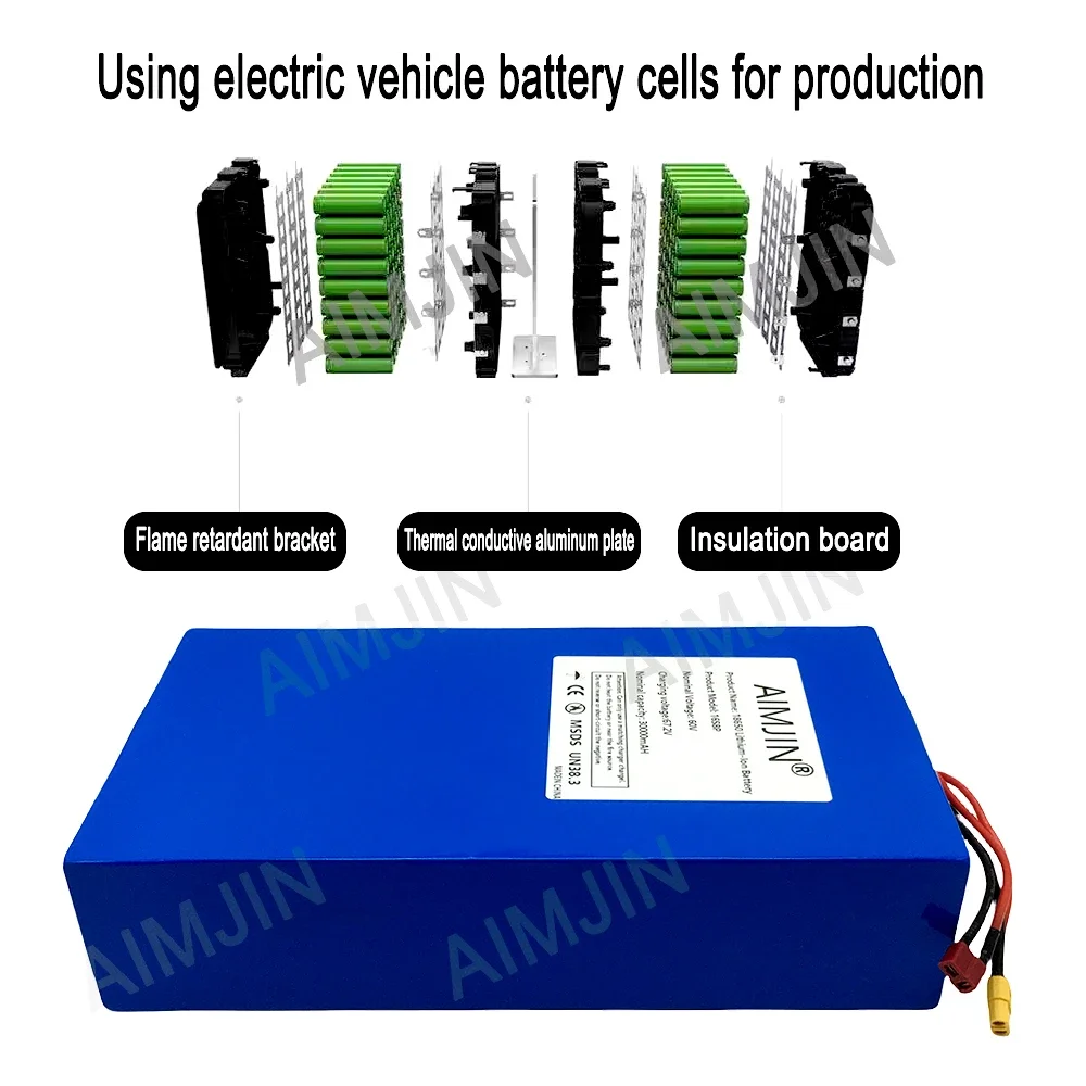 Новая литиевая батарея 16S8p 1 – обзор и цена 60V 50Ah Electric Scooter Battery