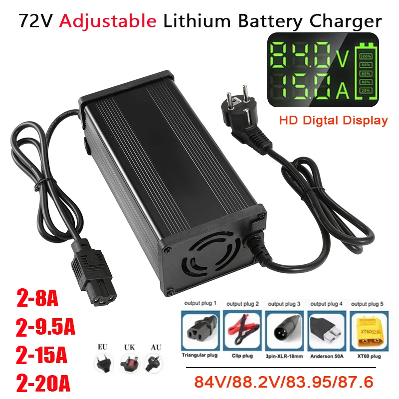 72В 2-8А 2-9.5А 2-15А 2-20А Ре – обзор и цена 72V 15A Fast Charger